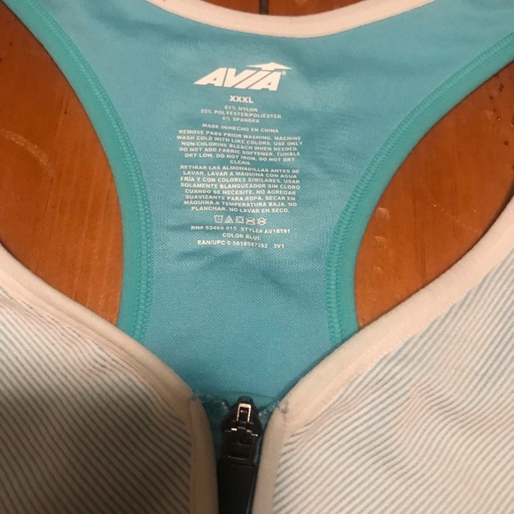 Avia sports bra, size XXXL, a blue color with white - Picture 2 of 10